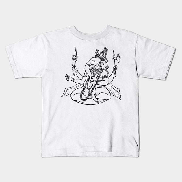 Ganesh Kids T-Shirt by obmik